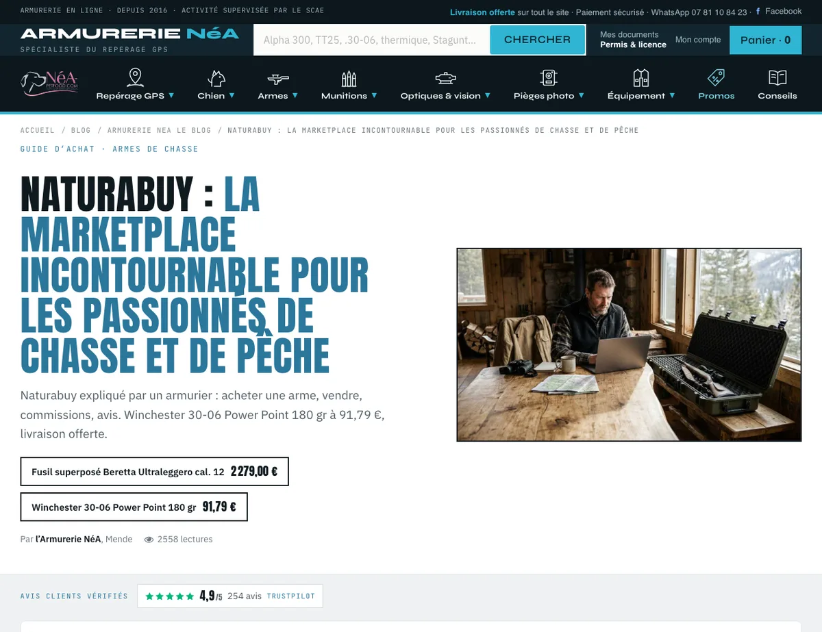 Article de fond avec produits intégrés
